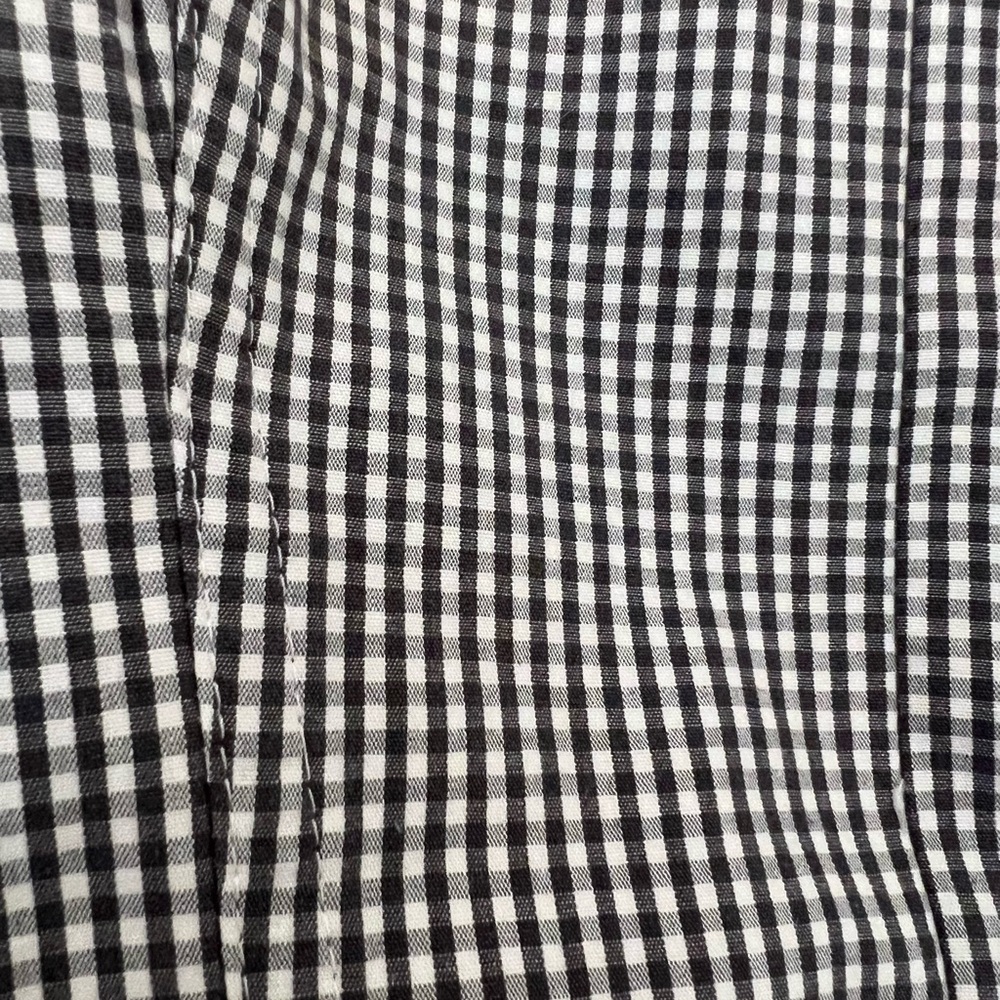 Abercrombie & Fitch Gingham Puff Sleeve Lace-Up Crop Top Women’s Size S - Picture 7 of 7
